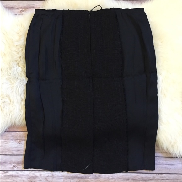 Prada Burlap Panel Black Pencil Skirt - Picture 3 of 5